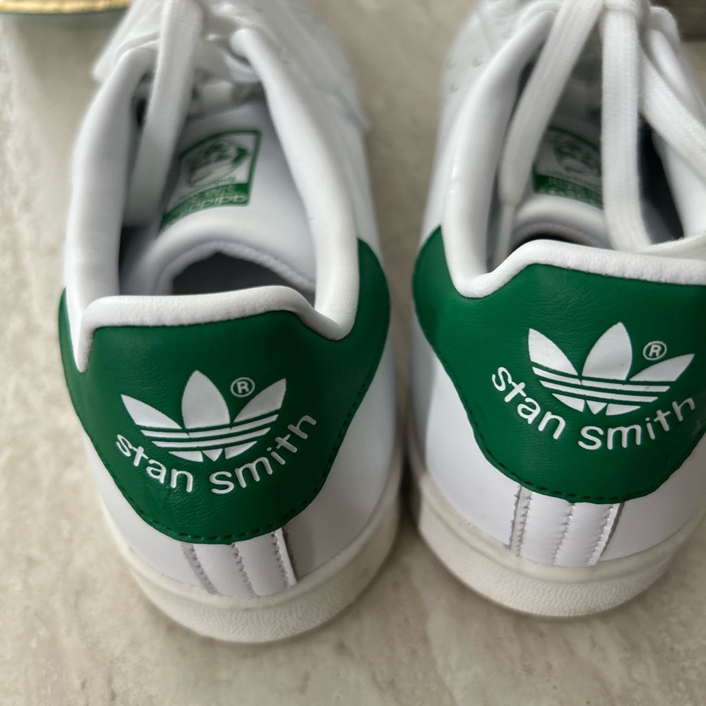 Adidas Stan Smith White and Green Shoes CLASSIC